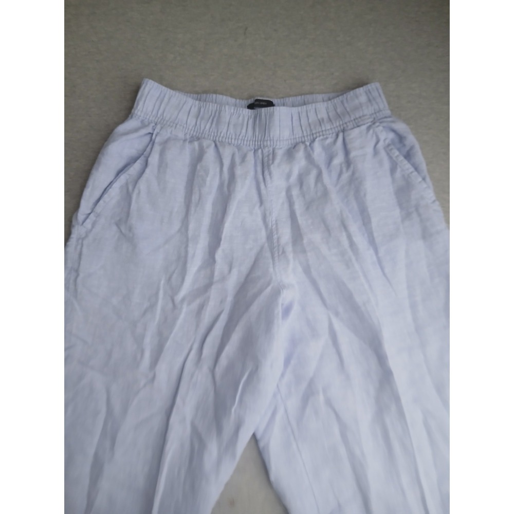 Tahari Pants Small 100 Linen Wide Leg  Comfort Pull On Beach Resort Boho Stretch - Picture 11 of 12